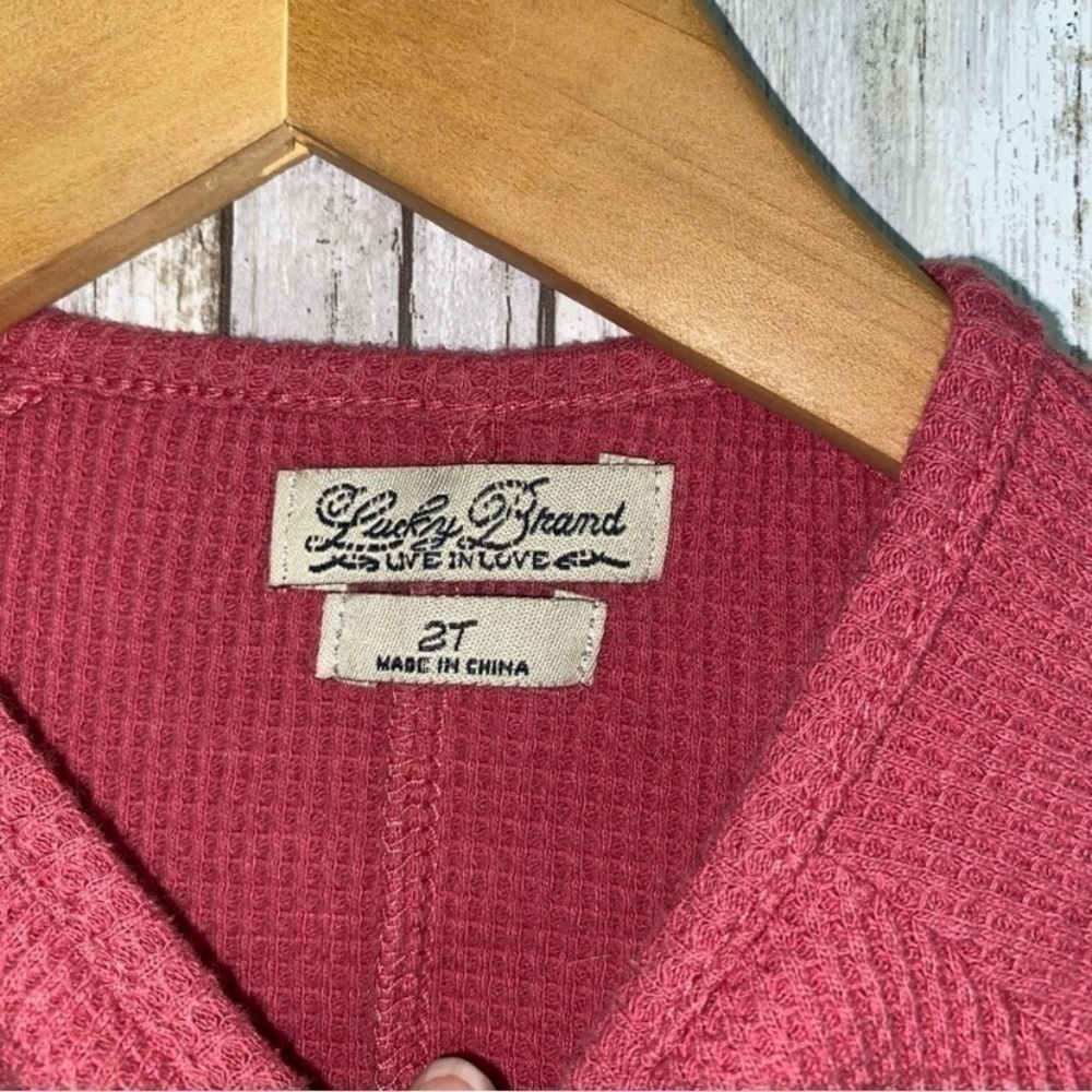 Lucky Brand Kids Pink Lace Sleeve Top - Picture 4 of 4